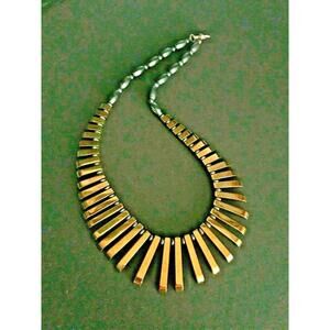 Artist Hematite Bronze Nefertiti CLEOPATRA Sun Choker Statement Necklace